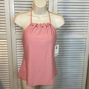 NWT Athena High Neck Beaded Tankini Top - Sz 6